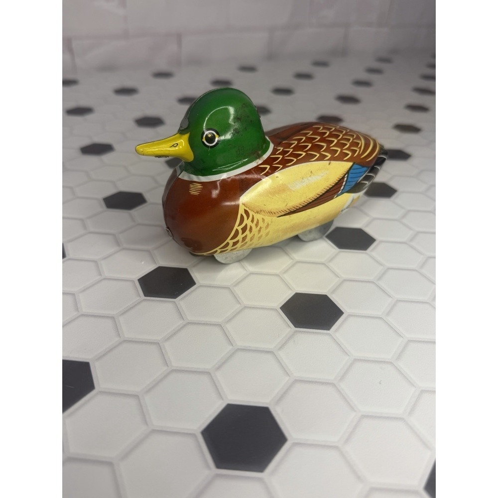 Vintage 1950's Mallard Duck Wind-Up Toy